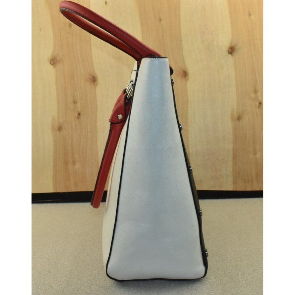 Christian Lacroix Women's Purse Black/White/Red Leather Tote Handbag -Flaws- - Picture 8 of 15